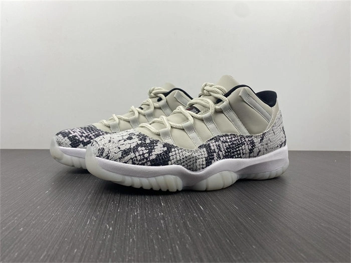 Practical Jordan 11 Retro Low Snake Light Bone CD6846- 4107