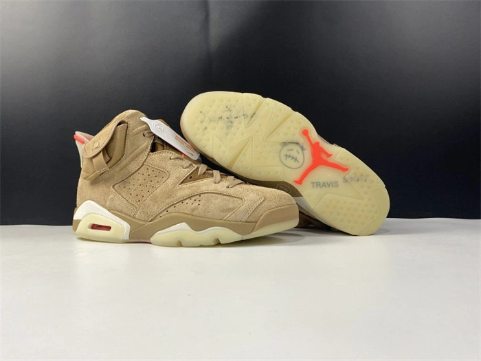 Casual Jordan6 Travis Scott British Khaki DH0690- 4041