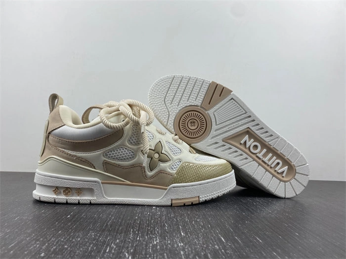 Flexible Luis Vitton LV Skate Sneaker Beige White 1AARQH 1708