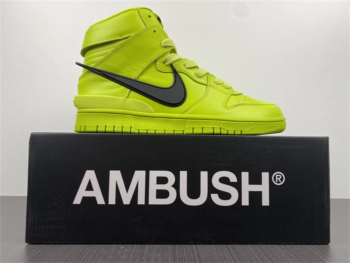 Nike Dunk High AMBUSH Flash Lime CU7544- ZipUp 4837