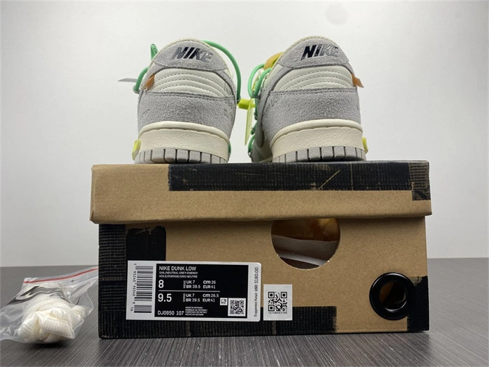 Durable Nike Dunk Low Off-White Lot 36 DJ0950- 5054