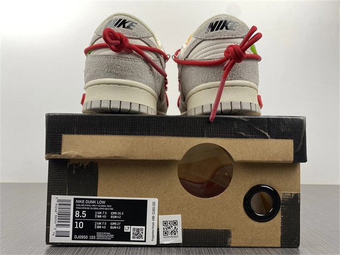 Nike Dunk Low Off-White Lot 40 DJ0950- WrinkleFree 5051