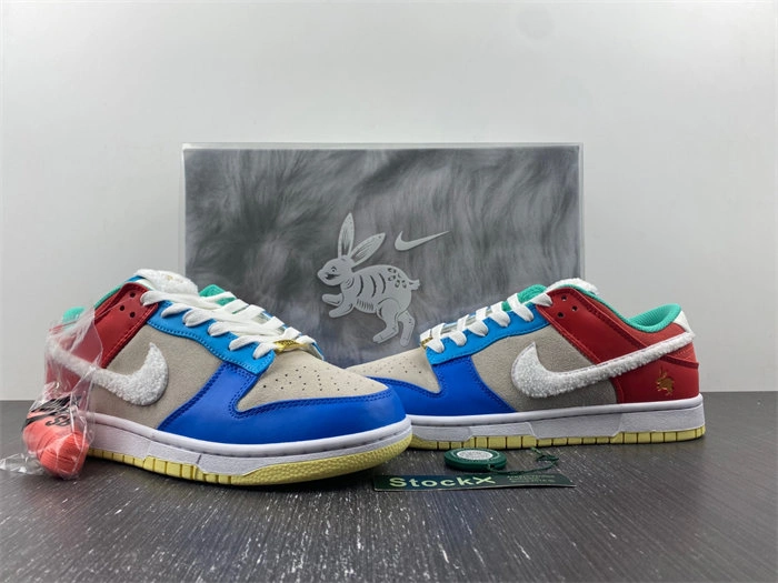 WaterResistant Nike Dunk Low Retro PRM Year of the Rabbit Blue Orange Cream FD4203- 4636