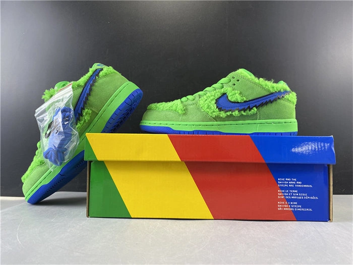 Breathable Nike SB Dunk Low Grateful Dead Bears Green CJ5378- 4899